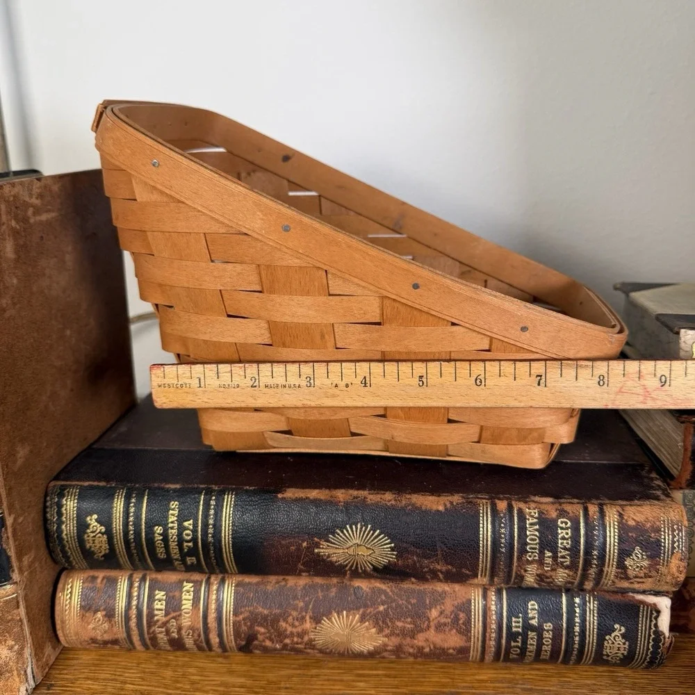 Vintage Longaberger Baskets Lot Of 3 Various Sizes Vegetable Recipe  Signed GUC